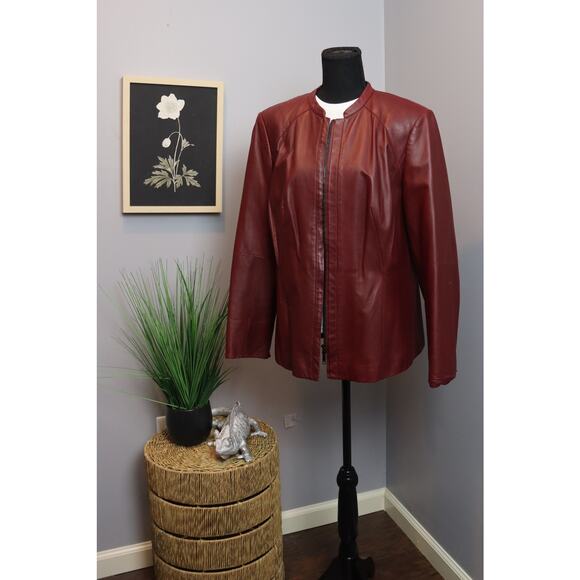 Lafayette 148 NY Soft Leather Moto Jacket - Picture 1 of 5